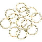 12Pcs Metal Spring O Rings Clip Keychain, Round Carabiner Clips Keyrings Snap Hook Buckle for Bags,Purses