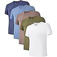 DAVID ARCHY Men's Undershirt Bamboo Rayon Moisture-Wicking Crewneck T-Shirts Stretch Tees for Men, 3 or 5 Pack