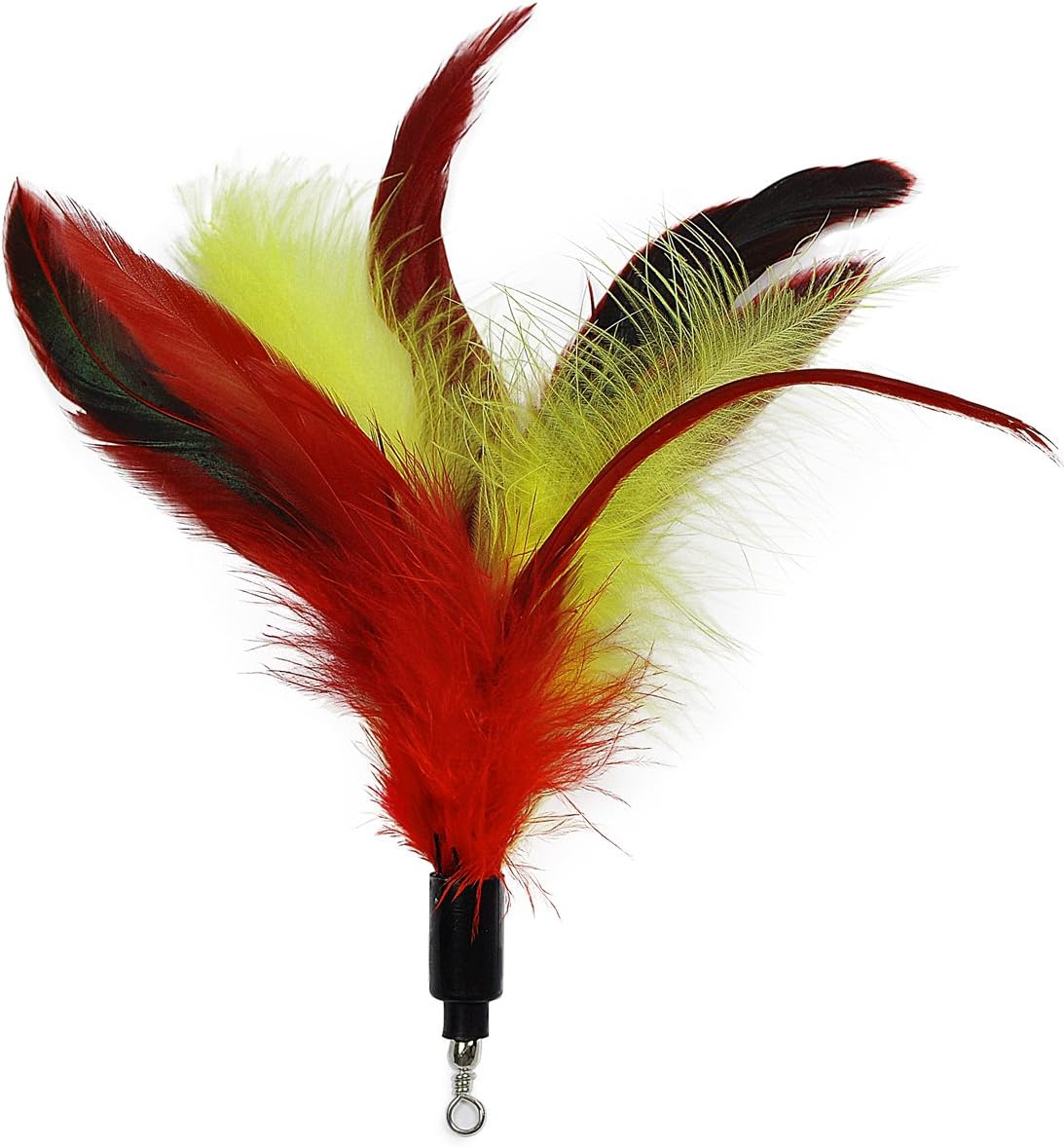 EcoCity Cat Wand Feather Refills for Interactive Cat and Kitten Wands Include 6 Pieces Replacement Feathers and 1 Soft Furry Tail (7 Pieces) : Pet Supplies