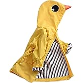 Mobarta Toddler Baby Boy Girl Duck Rain Jacket Cute Cartoon Yellow Raincoat Hoodie Kids Coat