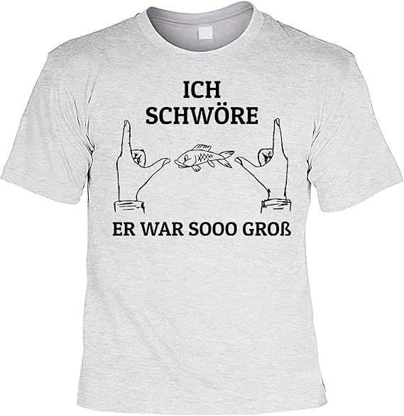 Angler Angeber Sprüche TShirt, Angler Shirt, Sportangeln Ich schwöre
