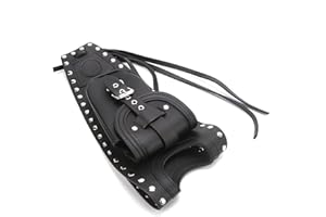 Qiilu Bags Powersports Bags Motorcycle Fuel Bag Gas Pad Cover Black Artificial Leather Fit For Xlx1000 Xl1200X Xlh883 Bag