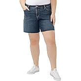 Silver Jeans Co. Women's Plus Size Suki Mid Rise Curvy Fit Long Short