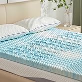 SINWEEK Mattress Topper Memory Foam Mattress Topper 1.5 Inch Queen Soft Mattress Pad for Pressure Relief, 5-Zone Design, CertiPUR-US Certified