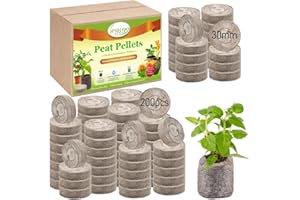 Legigo 200 Pcs 30mm Seed Starter Peat Pellets Pods for Seedlings- Compressed Seed Starting Pellets Seed Starter Pods Plugs Soil Peat Pods for Starting Seeds, Garden Planting Herb Flower Vegetables