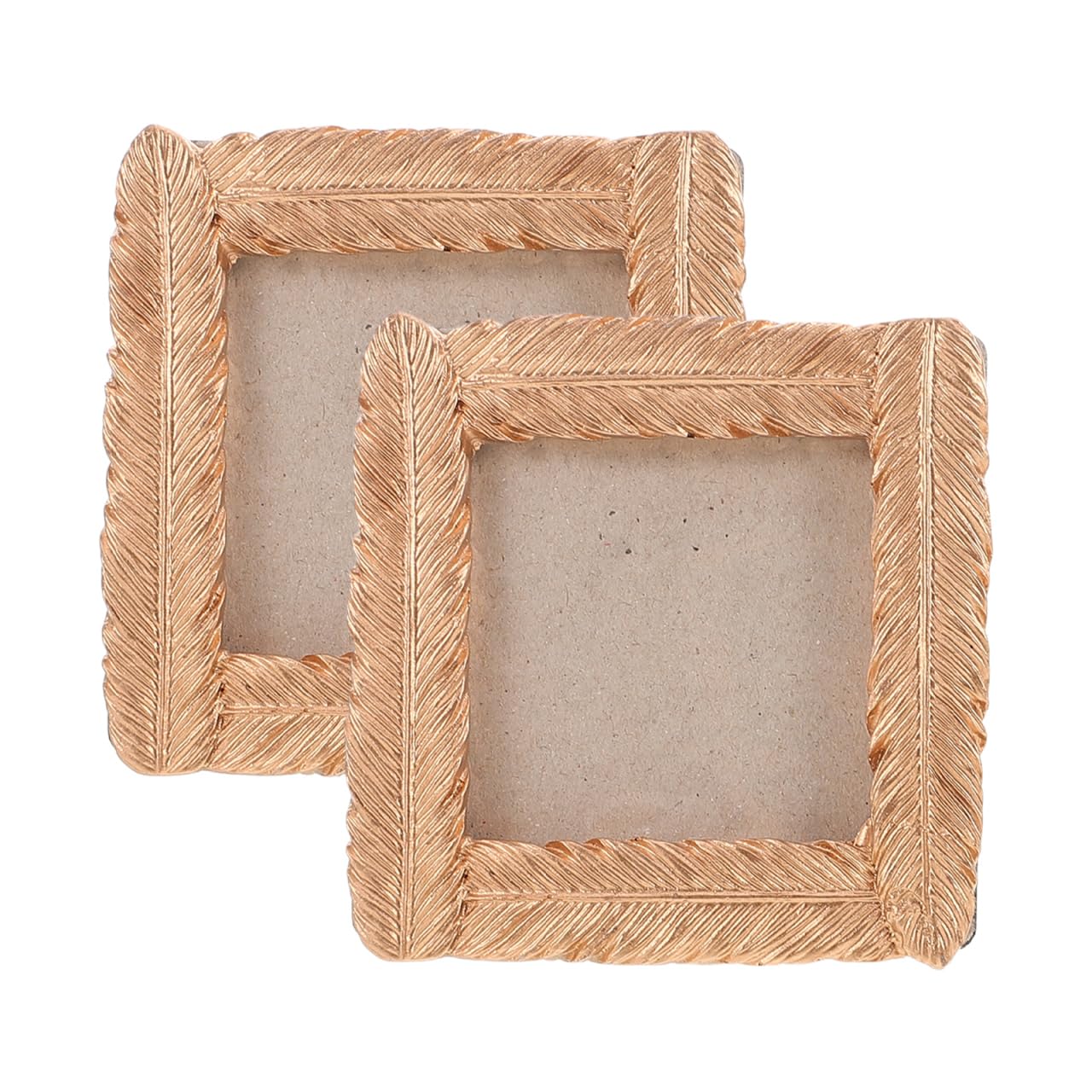 RORPOIR Small Photo Frames with Clip 3X3 Inch Square Gold Picture Frame Set for Wedding Party Home Office Desktop Display Decorative Miniature Frames