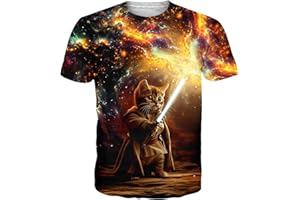 Cozople Mens Tshirt Funny Animal Shirts 3D Printed Graphic Tees Crewneck Short Sleeve Shirts