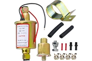 PRUNKUAR Universal Electric Fuel Pump 5-9 PSI 30GPH 12V DC E8012S Gasoline and Diesel Fuel Pump for Carburetor Engine E8012S, FD0002, P60430, EP12S, 6414671