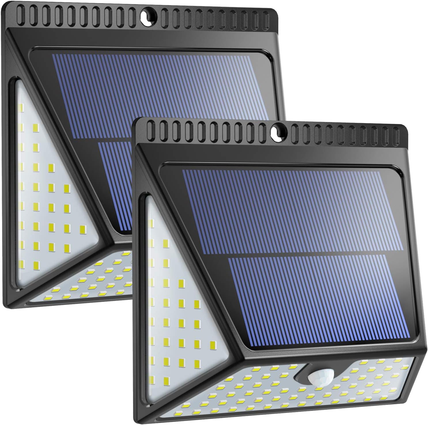 Neloodony Upgraded 82 LED Solar Lights Outdoor, Waterproof Motion Sensor Solar Led Security Lights- 2 Pack