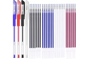 WedFeir Heat Erasable Fabric Marking Pens with 28 Refills for Tailors Sewing, and Quilting Dressmaking, 4 Colors Heat Erase Pens for Fabrics.