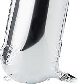 Unique Silver Number 7 Shaped Large Foil Balloon 86cm - 1 Piece view 2