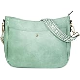 CIVECHOL Crossbody Bag for Women Bohemian Vintage Stylish Purse Vegan Leather Shoulder Bag with Adjustable Wide Strap