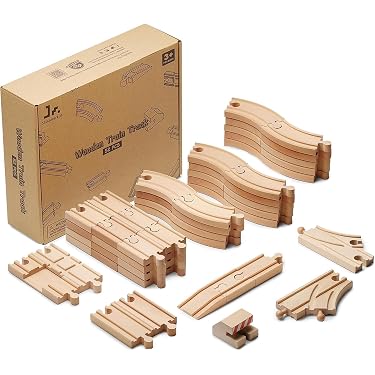 Weenwill – 10 Connecteurs Bois Pour Voies De Train, Adaptateurs Universels, Compatibles Avec Thomas Et Amis, Dès 3 Ans