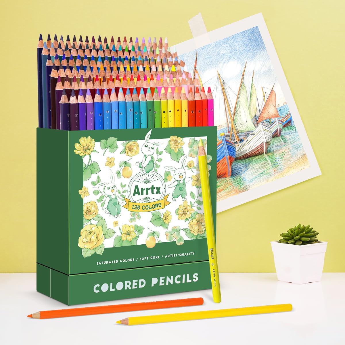36 Premium Professional Colouring Pencils Set – Multi-Coloured, For Kids Adults Artists Therapy