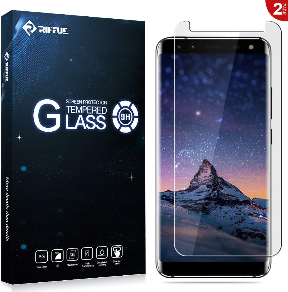 Leagoo S8 Screen Protector, RIFFUE Premium Crystal Tempered Glass Bubble Free Anti Scratch Shatterproof Protective Film HD Clear Anti-glare 3D Touch Screen Protector Glass for Leagoo S8 4.7" [2 Packs]