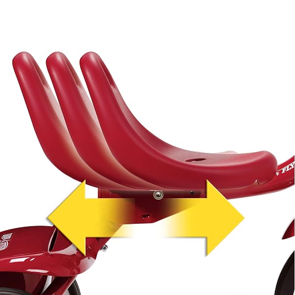 RADIO FLYER 411S KIDS TODDLER READILY ASSEMBLED ADJUSTABLE BEGINNER TRIKE TRICYCLE BIKE WITH STORAGE BIN AND HANDLE STREAMERS, RED