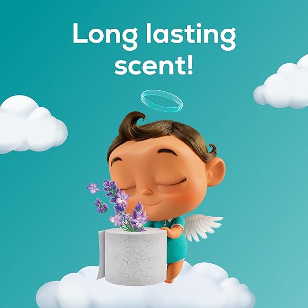 ANGEL SOFT TOILET PAPER WITH FRESH LAVENDER SCENTED TUBE, 8 MEGA ROLLS = 32 REGULAR ROLLS, SOFT AND STRONG TOILET TISSUE