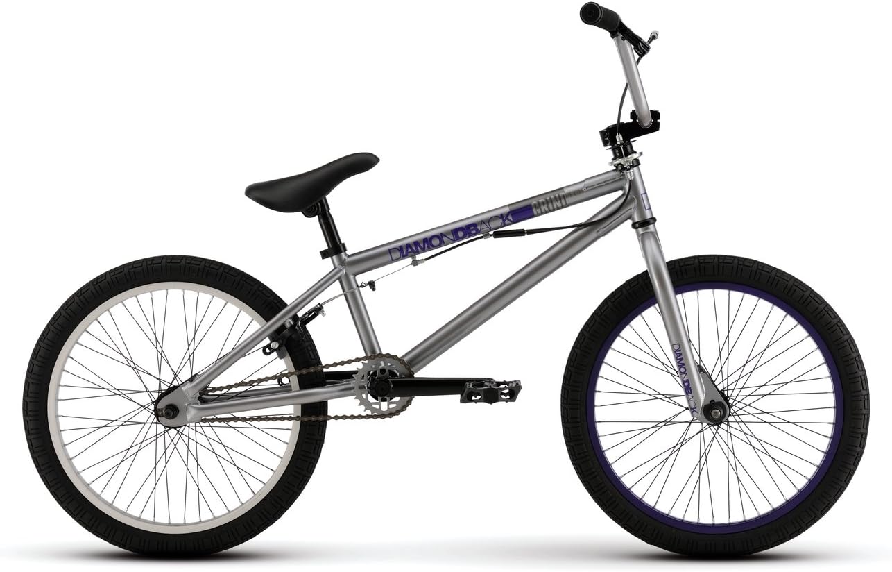 Diamondback 2015 Grind Pro Youth Complete BMX Bike, Silver 20 Amazon