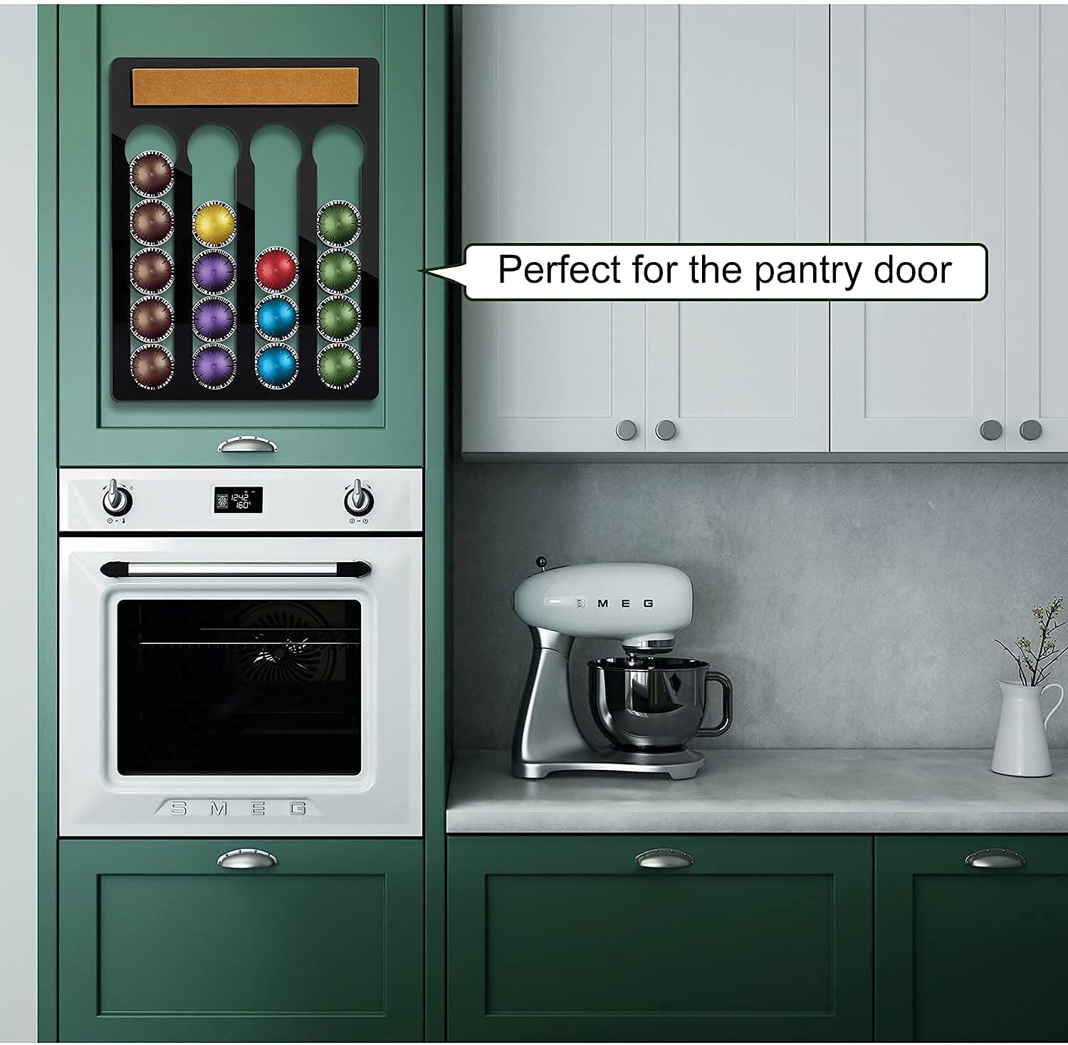 Coffee Pod Holder Wall Mount with Message Board for Vertuo Capsules,Vertuoline Capsule Dolce Gusto Pod. (Capacity:20): Kitchen & Dining