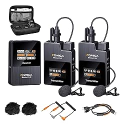 COMICA BoomX-D2 Wireless Lavalier Microphone, 2.4G