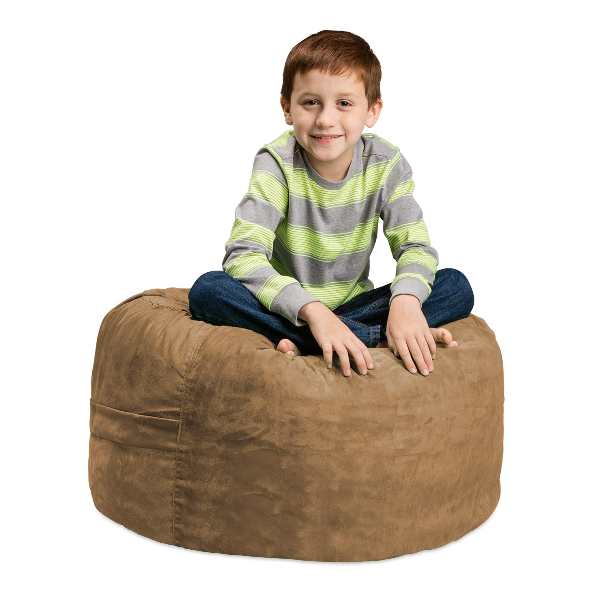 Chill Sack Bean Bag Chair, 2-feet, Microsuede - Earth - Cover Only