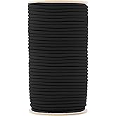 Mandala Crafts 2mm 70M Round Rubber Fabric Crafting Stretch Elastic Cord String (Black)