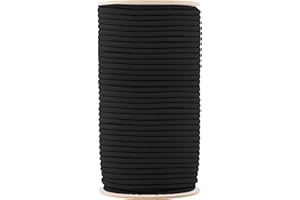 Mandala Crafts 2mm Black Elastic Cord for Jewelry Making – 76 Yds Stretchy Cord Round Elastic Strings for Sewing