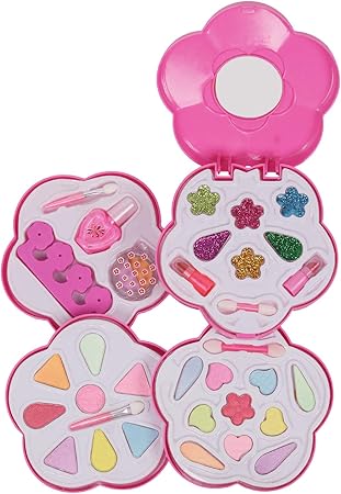 Amazon メイクセット おもちゃ キッズ コスメセット 子ども用 お化粧セット おしゃれセット お花のケース メイクアップ おもちゃ