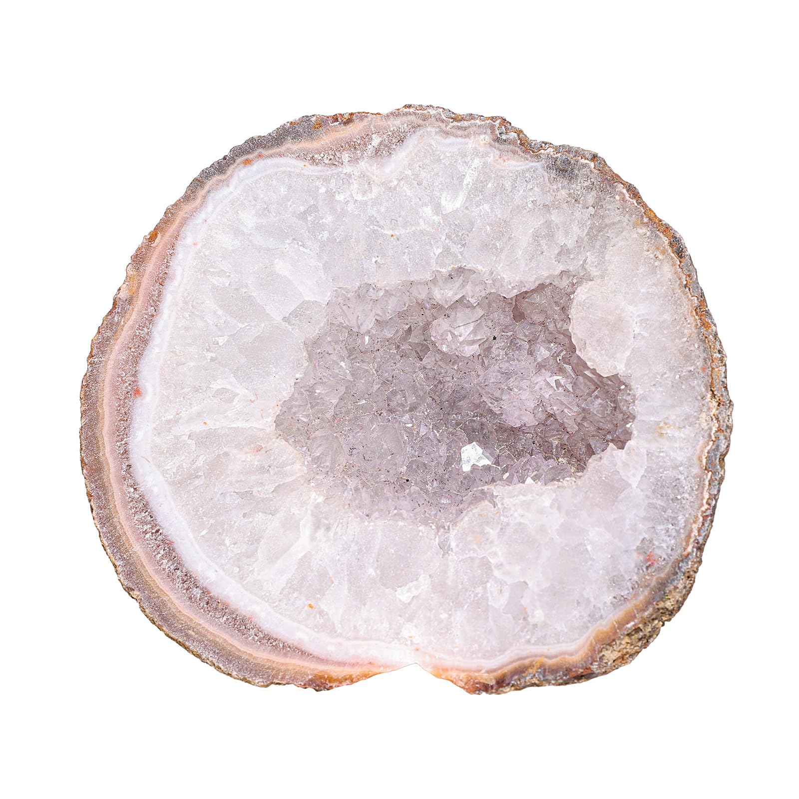 Nupuyai Natural Agate Geode Crystal Cluster, Irregular Rough Raw Mineral Crystal Stone Collectible Decorative Stone Home Decor, 201-300g