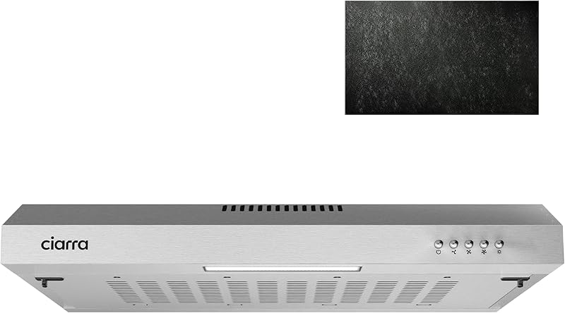 CIARRA CBCS6903 60cm Visor Cooker Hood Stainless Steel Undercabinet