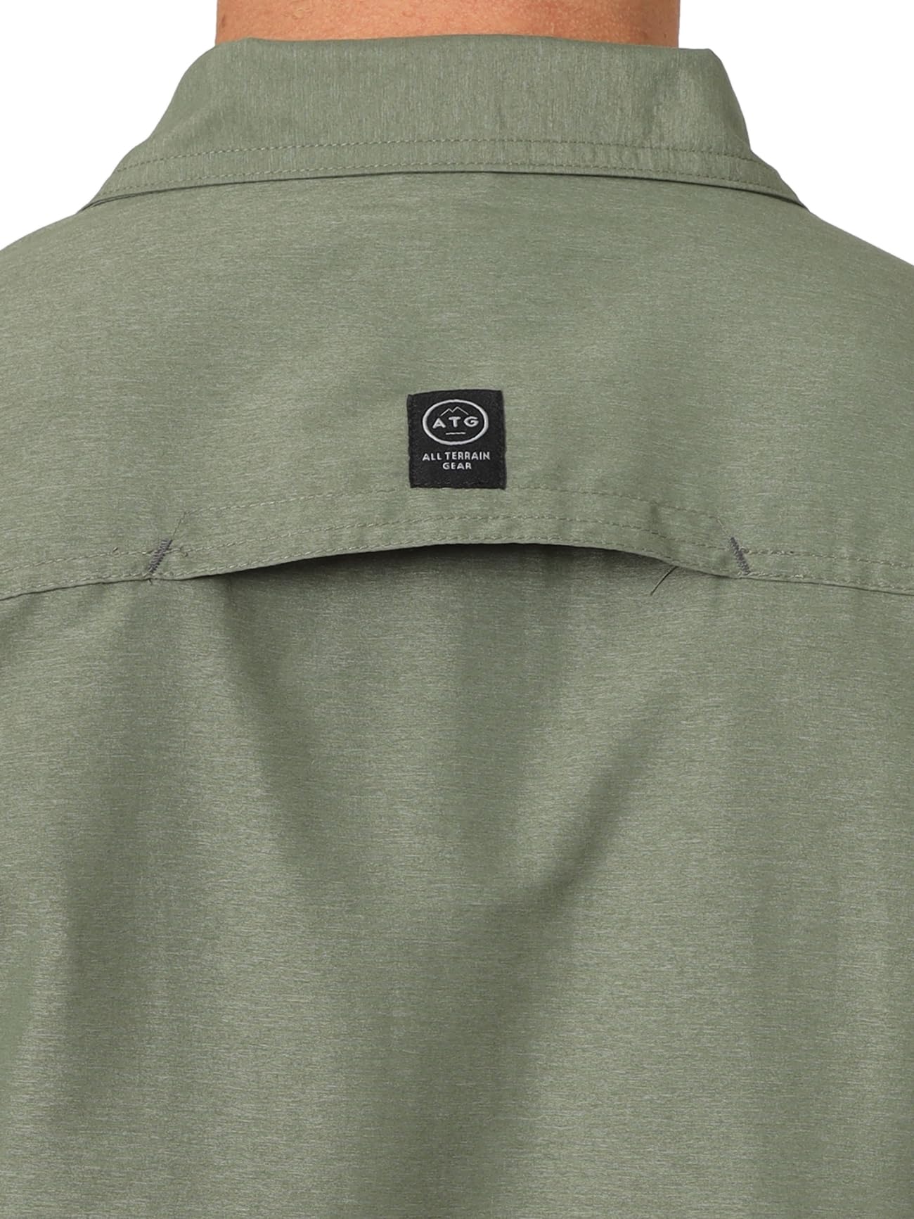 ATG by Wrangler Men's Long Sleeve Mixed Material Shirt