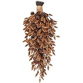 Fuxdre Decorative Teardrop Swag for Front Door, Artificial Wall Swags with Pine Cones for Home Porch Wall Window Halloween Christmas Indoor Outdoor Decor
