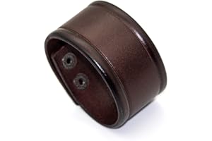 Heavstjer Punk Alloy Buckle Bracelet Wide Leather Wristband Cuff Bracelet