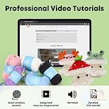 CROCHET BOX Beginner Animal Crochet Kit for Adults with Tutorial Video view 4