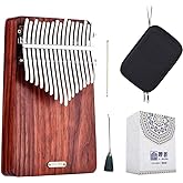 LingTing Kalimba 17 keys Thumb Piano Mbira Finger Piano Gift for Adult Beginners Professional（LT-K17A,wind whisperer)