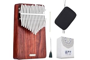 LingTing Kalimba 17 keys Thumb Piano Mbira Finger Piano Gift for Kids Adult Beginners Professional（LT-K17A,wind whisperer)