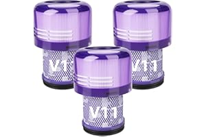 Hechuang 3 Pack Vacuum Filters Replacement for Dyson V11 Torque Drive V11 Animal V11 Complete V11 Extra V15 Detect V15s Detect Submarine Vacuums, Compare to Part 970013-02