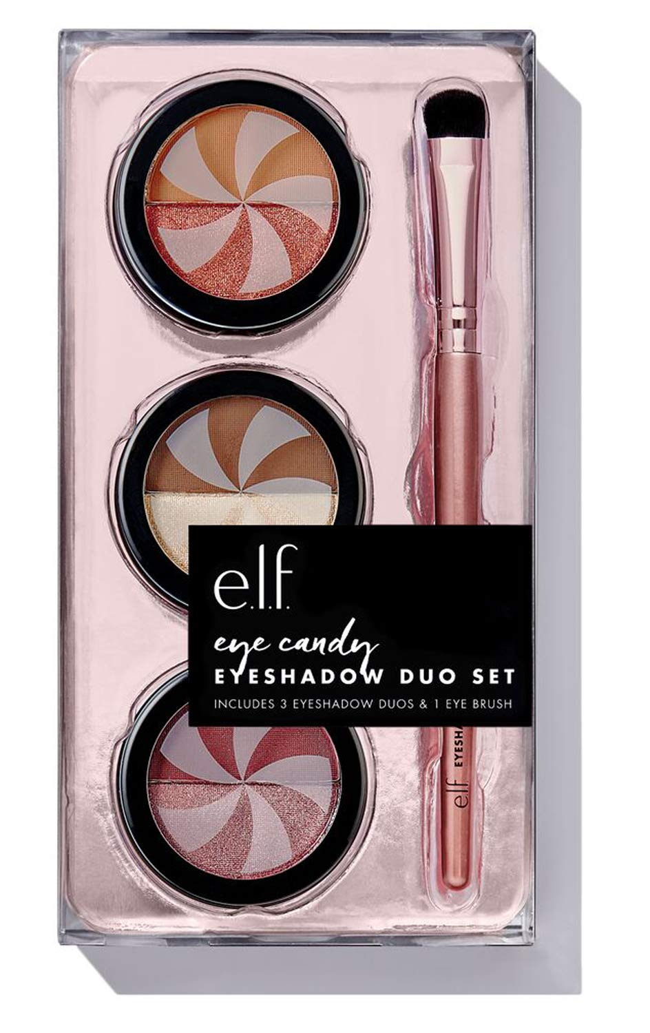 Elf Eye Candy Eyeshadow Duo Set! 3 Eyeshadow Duos And 1 Eyeshadow Brush! Highly Pigmented, Crease-Resistant, Easy To Blend And Long-Lasting! Perfect Eye Looks Throughout The Day & Night!