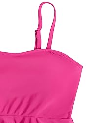 SHENHE Girl's 2 Piece High Waisted Ruffle Waffle