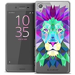 Sony Xperia X Case, Ultra Slim Polygon Animal Lion