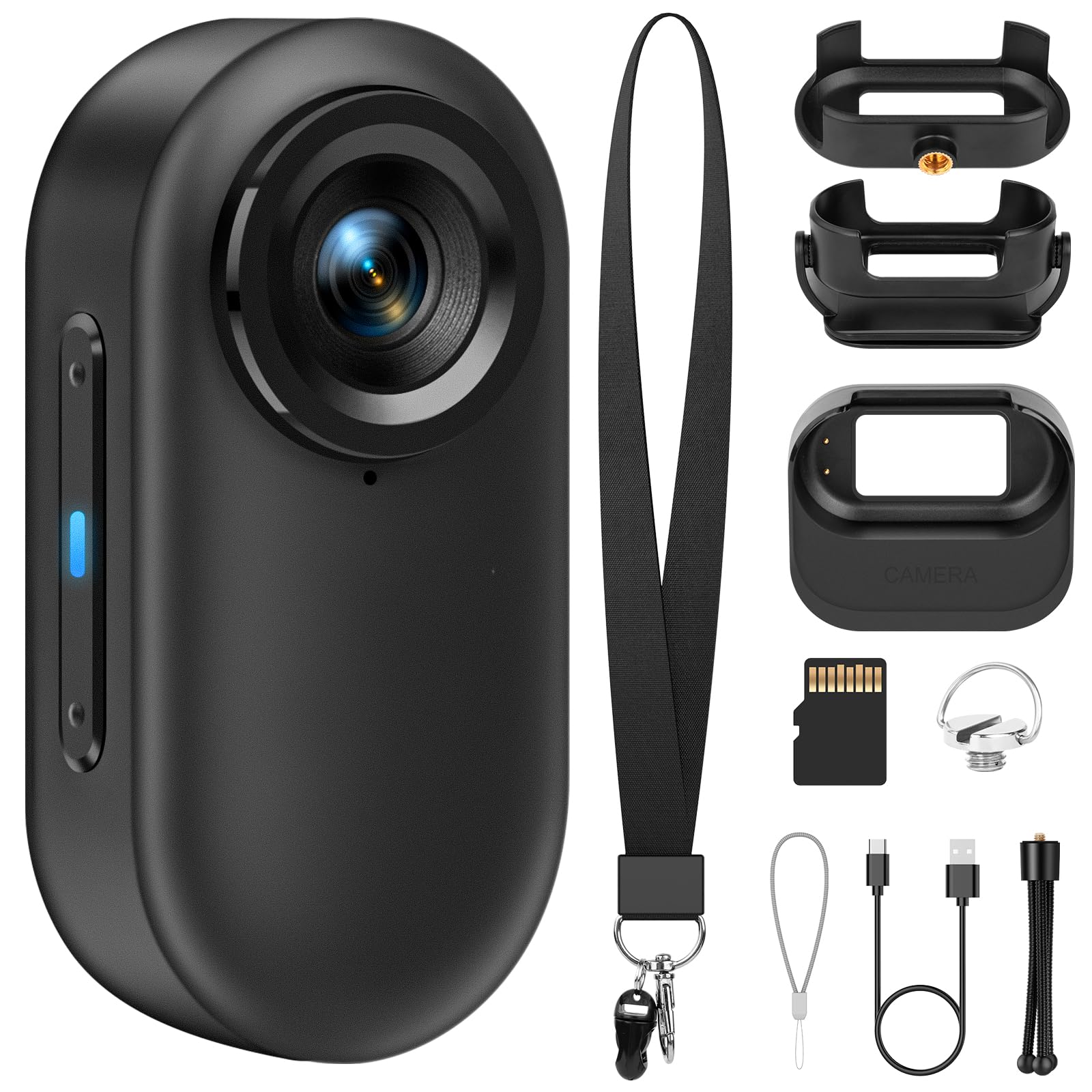 Photo 1 of 128GB Body Cameras with Audio and Video Recording: 1080P FHD Body Cam Thumb Size Sports Action Body Camera, Wearable Pocket Camera Bodycam for Work, Travel, Fishing, Pet Walking, Outdoor Adventures