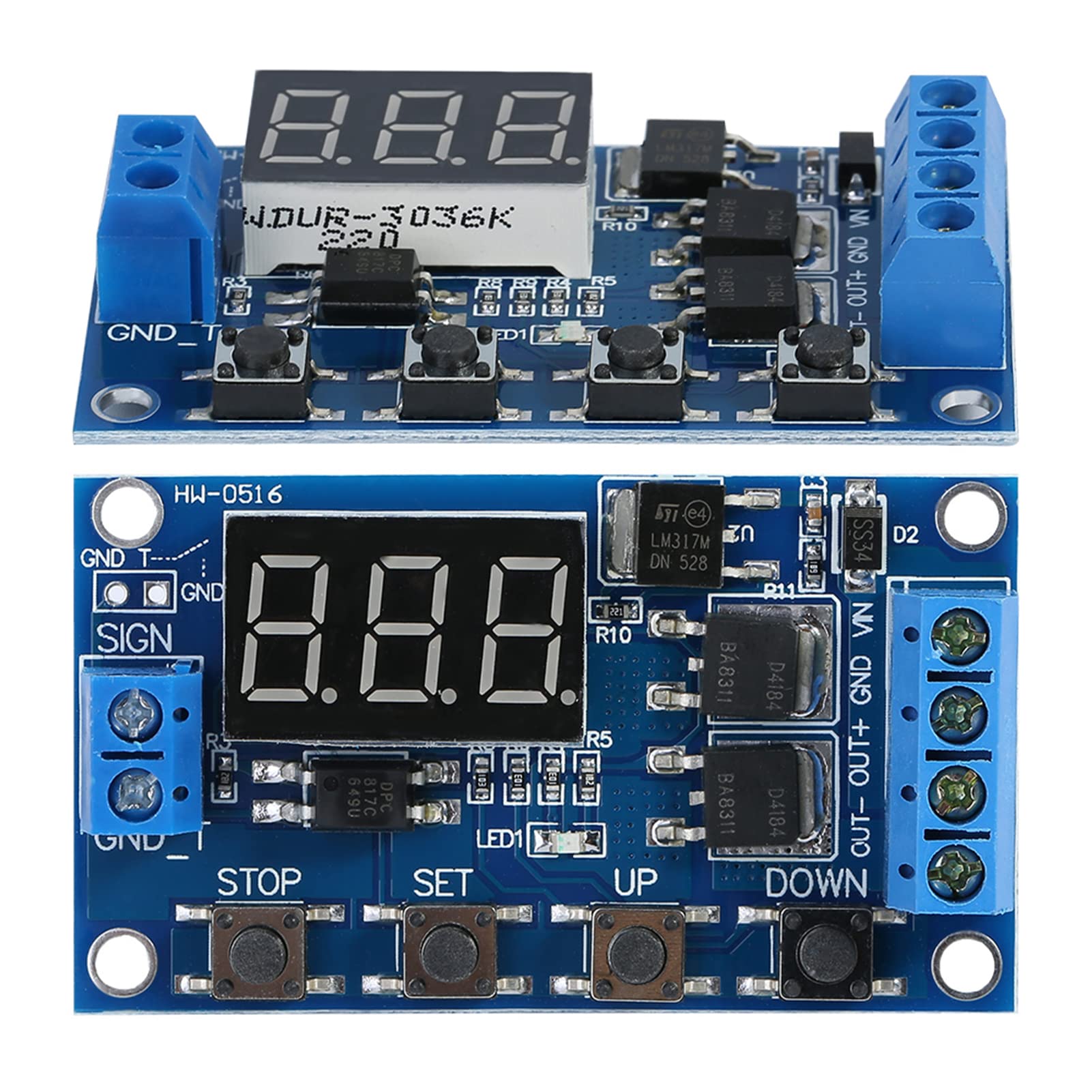 Photo 1 of DC 5V-36V Timer Module Cycle Delay Timer Switch Turn On/Off Relay Module with LED Display