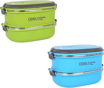 Odelo Doppelschicht-Edelstahl-Lunchbox, thermo-isoliert, Behälter für