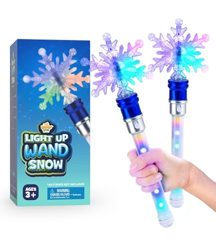 Amazon.com: IPIDIPI TOYS Snowflake Wand - Spinning Light Up Magic