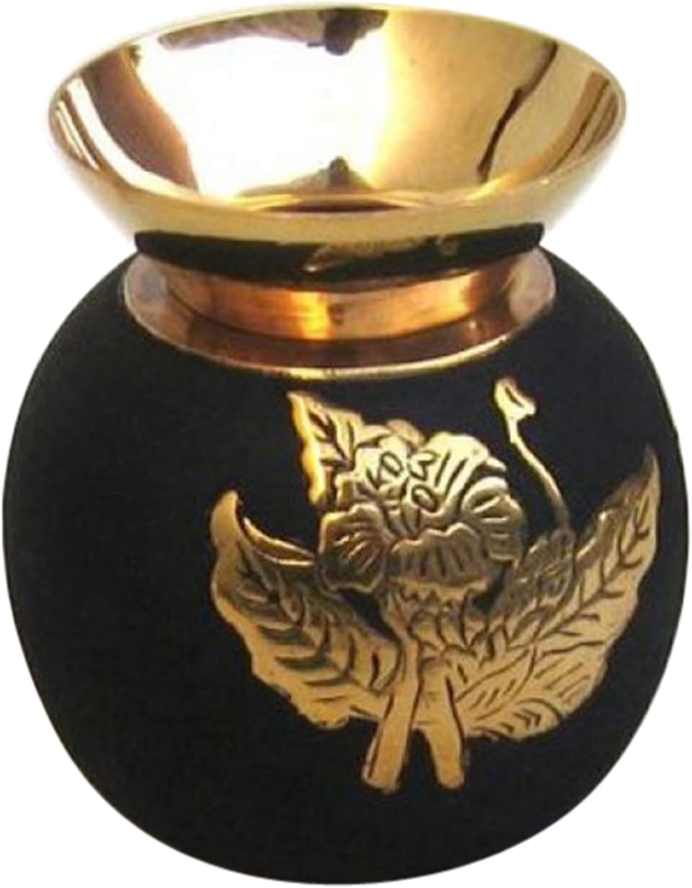 Golden Jug Solid Brass Money Tree Pitcher Vase with Black Finish Country Primitive 5" Small Home Decoration Green Plant Vase