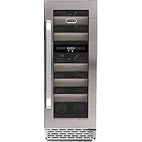 Whynter BWR-171DS 17 Bottle Stainless Steel Dual Zone Built Wine Refrigerators-Elite Series with Seamless Doors