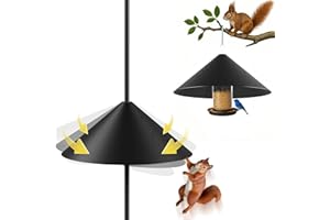 GIEERE 19 Inch Metal Squirrel Baffle for Bird Feeder Pole, Squirrel Proof Bird Feeders for Outdoors Hanging Cover for Rain Guard, Rust Proof Chew Proof Heavy, 1 Pack
