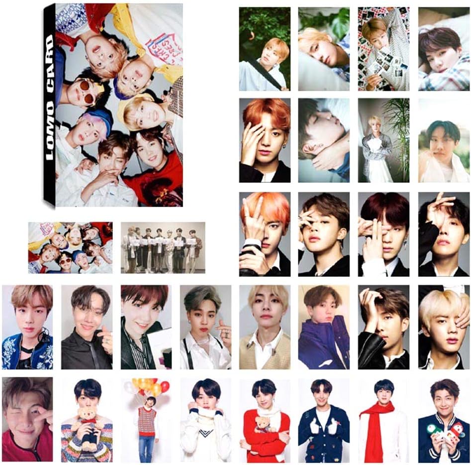 KPOP TWICE Summer Nights Photo Postcard Support Lomo Cards Stickers Set Gift for A.R.M.Y, 30 Pcs (BTS-emsenble)