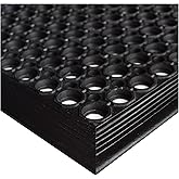 UNIMAT-Anti-Fatigue Outdoor Rubber Drainage with Non-Slip Backing Heavy Duty Mat for Restaurant Industrial Use-3'x 5' Black Mat-Ideal Bar Accessory