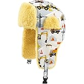 WAWSAM Winter Hats for Boy Girls Waterproof Warm Fleece Trapper Beanie Toddler Snow Hat for Ages 2–8